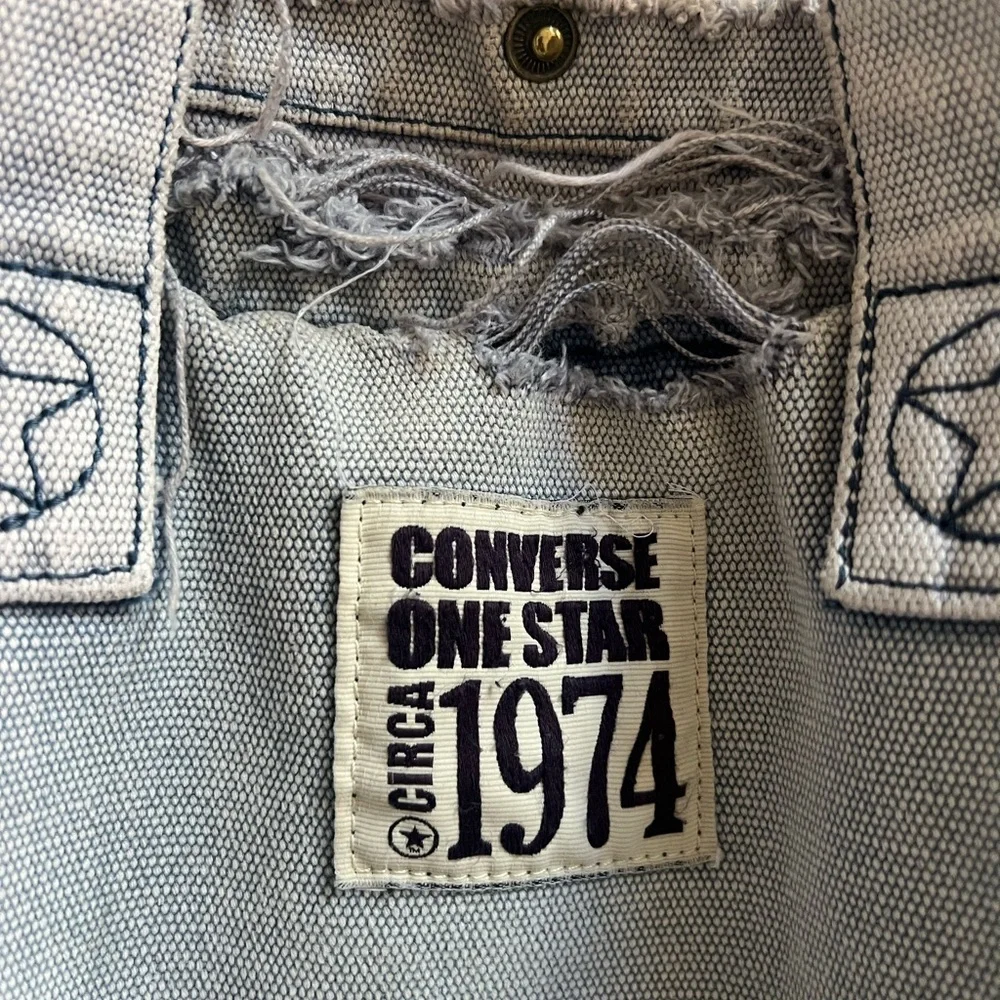 Converse One Star 1974 Light Gray Denim Purse - Picture 6 of 16